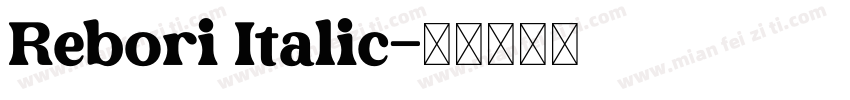 Rebori Italic字体转换